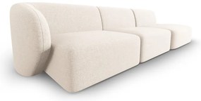 Beżowa sofa z tkaniny szenilowej lewostronna 311 cm Paolo – Milo Casa