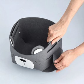 Pojemnik na zabawki z filcu, dekoracyjny