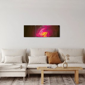 Obraz - abstrakcja spiralna (z zegarem) (90x30 cm)