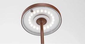 Lampa stołowa LED Poldina Reverso Corten, ładowalna i ściemnialna, z czasem pracy baterii do 12 godzin. Nadaje się do użytku na zewnątrz, IP65.