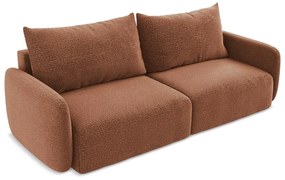 Ceglasta rozkładana/ze schowkiem sofa 238 cm Kalena – Makamii
