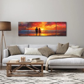 Obraz - Spacer po plaży (170x50 cm)