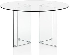 Szklany okrągły stół ø 130 cm Kaya – Tomasucci