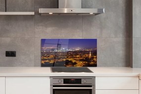 Panel szklany do Kuchni Nocna Panorama Gdańska