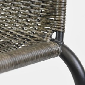 Zestaw 4 składanych krzeseł ogrodowych, ciemnoszarych