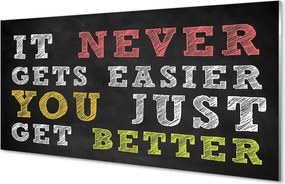 Szklany Panel Kolorowy Napis