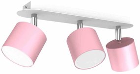 Lampa sufitowa DIXIE PINK 3xGX53, potrójna, na listwie, kierunkowa, różowa