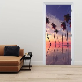Fototapeta na drzwi - Palmy wznoszące się nad powierzchnię (95x205cm)