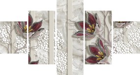 Obraz - Kwiaty dekoracyjne (125x70 cm)