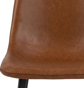 Stołek barowy z ekoskóry Oregon Low PU brandy