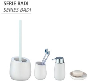 Biała ceramiczna szczotka do WC Wenko Badi