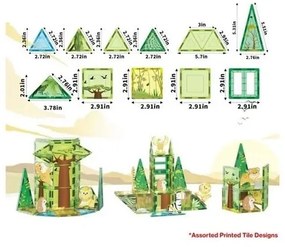 PicassoTiles magnetyczny zestaw konstrukcyjnySafari Set z 8 zwierzętami