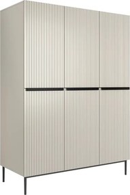 Szafa Nicole 150 cm z półkami - kaszmir / czarne nóżki