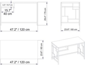 Biurko Victory Gold and White