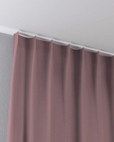 Zasłona na haczykach flex pojedynczych kolor różowy tkanina półprzezroczysta, strukturalna
