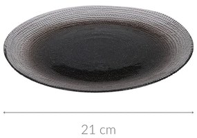 Szklany talerz deserowy LAKRIS, Ø 21 cm