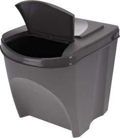 Kosz do segregacji śmieci Sortibox 25 l, 3 szt., szary