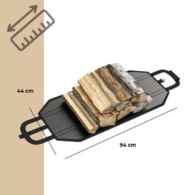 Wiata na drewno opałowe CORINA, 198x163x70 cm, antracyt/zielona Gardebruk