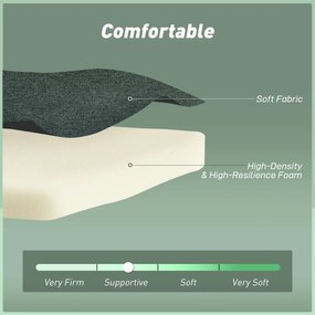 HOMCOM Fotel rozkładany 3w1 z funkcją łóżka regulowane oparcie poduszka nogi bukowe ciemnozielony | Aosom PL