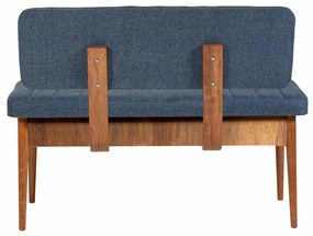 Ławka Vina Dark Blue and Walnut