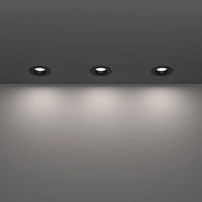 Eglo 902274 - ZESTAW 3x LED, sufitowa oprawa łazienkowa SALABATE, LED/4,9W/230V, śr. 8,8 cm, IP65, czarny