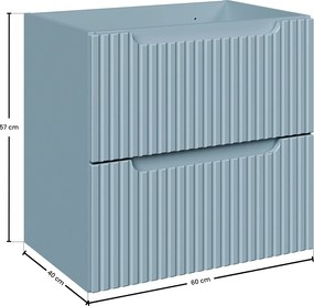 Niebieska szafka pod umywalkę z szufladami - Arvessi 4X