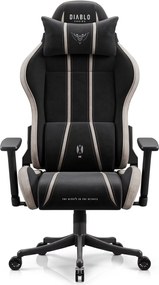Fotel gamingowy młodzieżowy Diablo X-One Small Size materiałowy, Camel Black