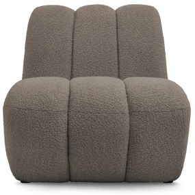 Szarobrązowy fotel z materiału bouclé Janissaire – Bobochic Paris
