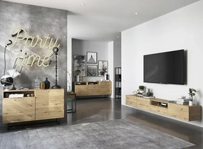 Ścienna szafka rtv z szufladą dąb artisan - Merol 8X