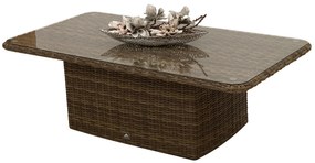 Rattanowy zestaw do jadalni modułowy BORNEO LUXURY dla 9 osób (brązowy)