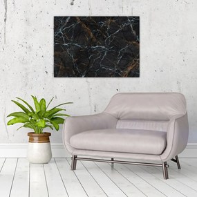Obraz - Czarny marmur (70x50 cm)