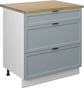 Szafka dolna do kuchni jasnoniebiesko-szary 80x60x82 fame-line