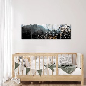 Obraz - Ilustracja przedstawiająca dzikie kwiaty (170x50 cm)