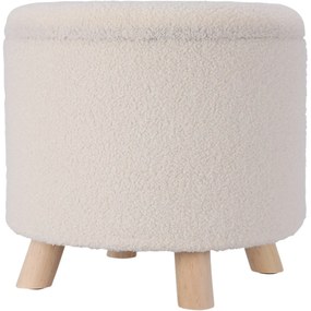 Taboret Teddy, biały
