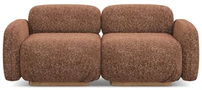 Pomarańczowa/brązowa sofa modułowa 190 cm Ailani – Makamii