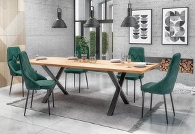 Szare eleganckie welurowe krzesło pikowane - Baldora