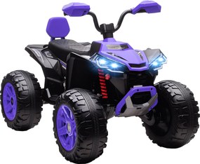 AIYAPLAY Elektryczny quad dla dzieci, 24V pojazd elektryczny z 4 kołami, reflektory, złącze USB, funkcja MP3, 6,5 km/h, 3-8 lat