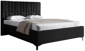 Czarne welurowe łóżko z pojemnikiem 4 rozmiary W5-M04
