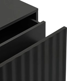 Czarna szafka nocna z matowym wykończeniem Sierra – Teulat