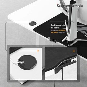 Biurko z regulacją wysokości DIABLO X-TENSIO 1400 białe