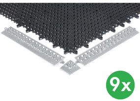 Płytki elastyczne zapobiegające zmęczeniu, 0,3 x 0,3 m, 9 szt.