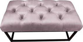 Ławka CHESTERFIELD tkanina Welur loft ławka metal : Kolor Stelaża - Czarny , Kolor tkaniny - VELVET - MG55, Typ tkaniny - Velvet