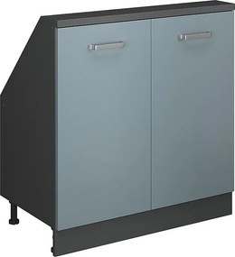 Szafka kuchenna na dach skośny niebiesko-szary 80x46x81.6 r-line