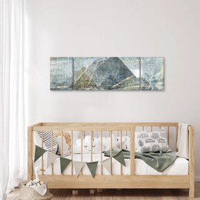 Obraz - Piramidy w niebieskim filtrze (170x50 cm)