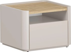 Szafka nocna Elivo 50 cm z szufladą - kaszmir / dąb olejowany