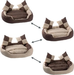 Petstuff Legowisko dla psa, kremowe / brązowe, 110 x 80 x 23