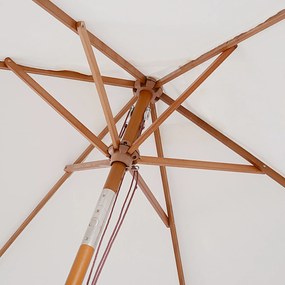 Outsunny Parasol Ogrodowy Składany KremowoBiały Praktyczny i Stylowy 200x150x235cm | Aosom PL