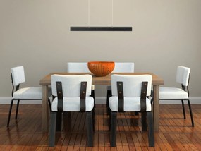 Czarna lampa wisząca LED 60 cm z drewna jesionowego L60KB-4K-SCHWARZ w