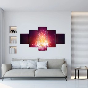 Obraz kwiatu lotosu (125x70 cm)