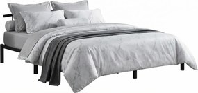 Czarne metalowe łóżko dwuosobowe 160 x 200 cm N7-W72